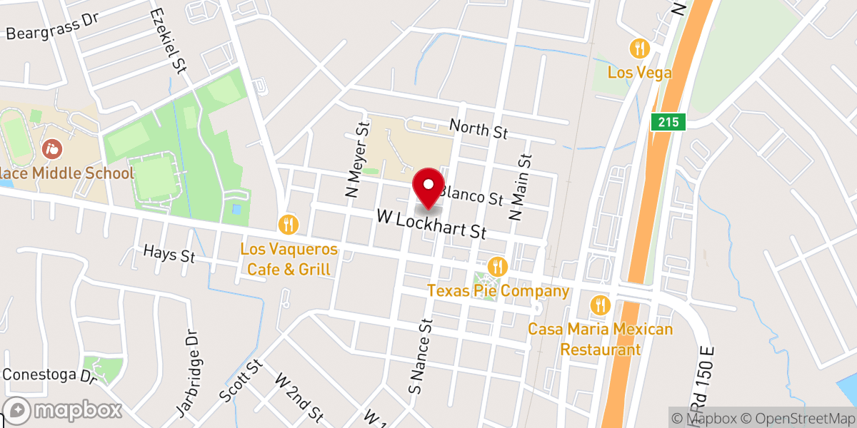 Map showing location of Kyle United Methodist Church