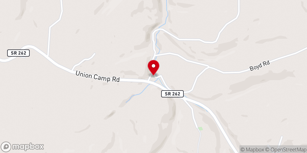 Map showing location of Union Missionary Baptist Church
