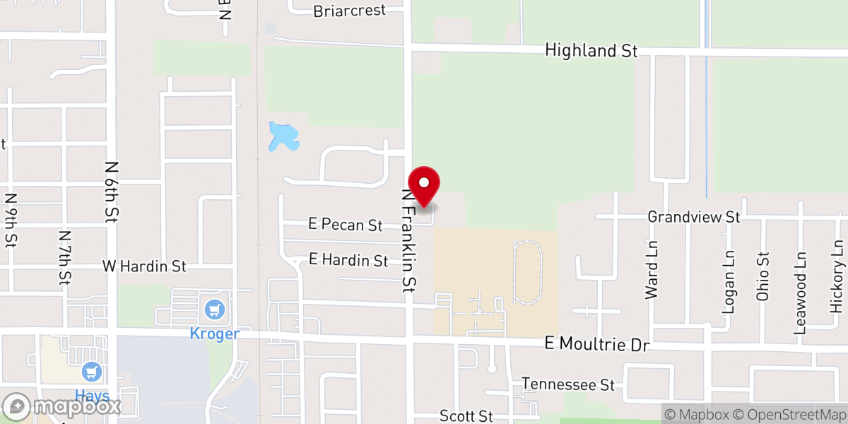 Map showing location of Fairview Baptist Church Parsonage