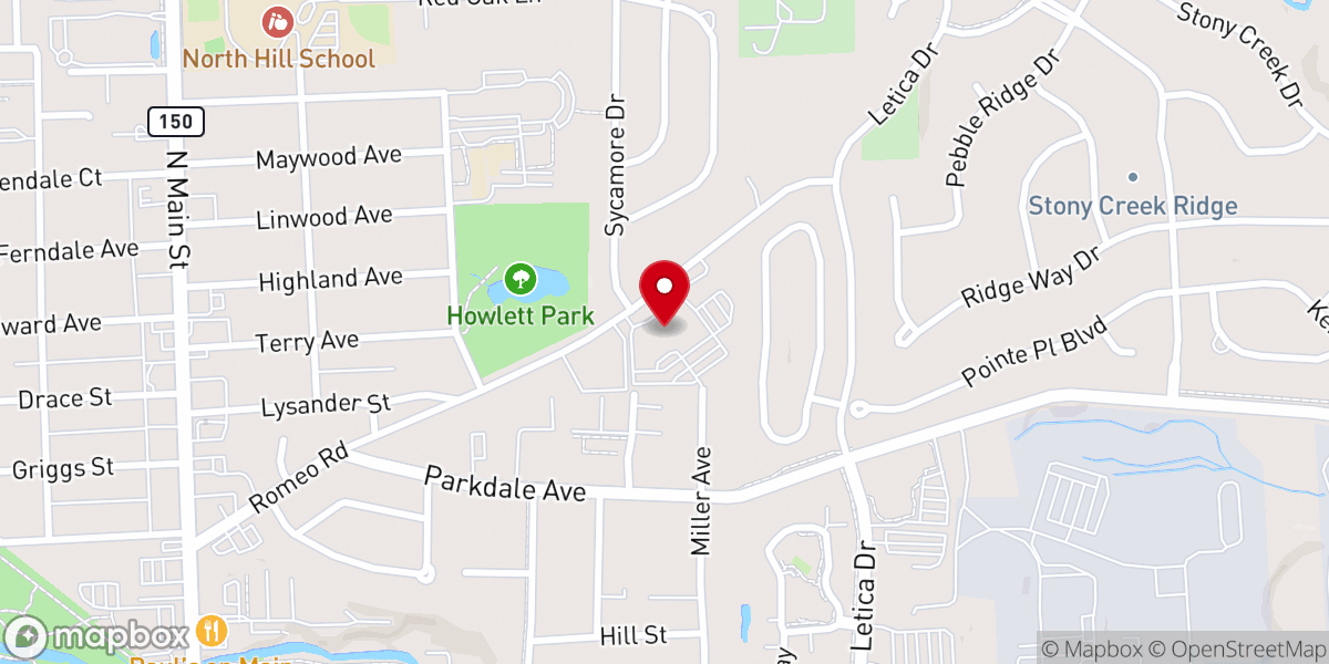 Map showing location of St Paul's United Methodist Church