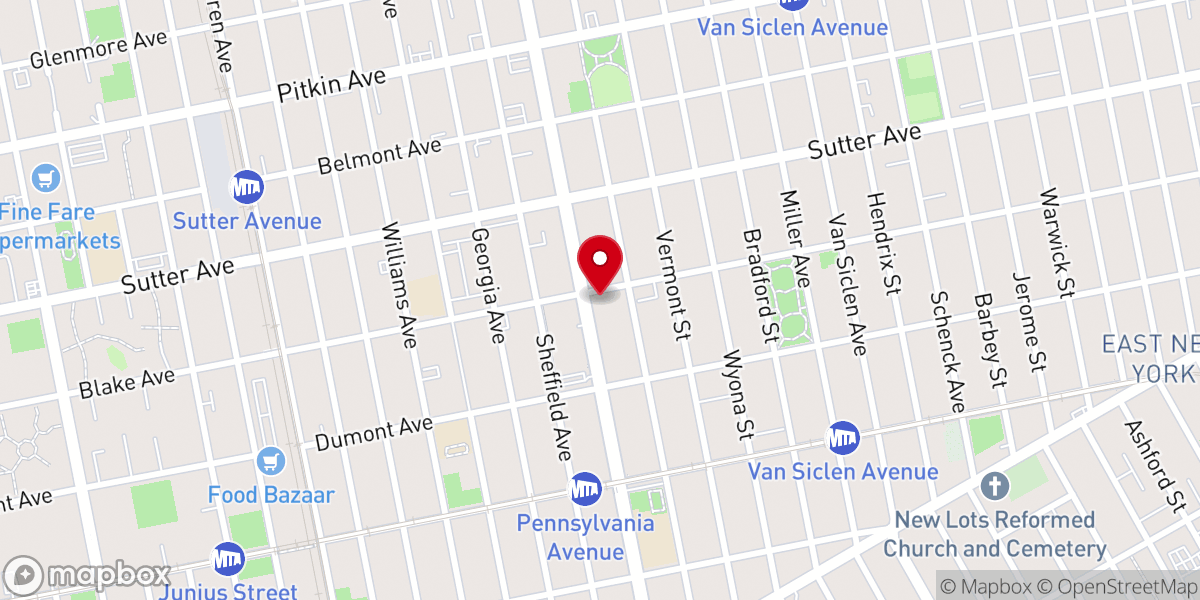 Map showing location of Calvary Evangelistic Assembly