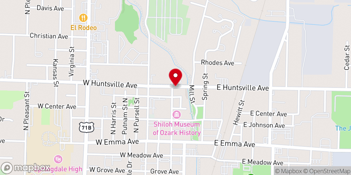 Map showing location of Shiloh Church