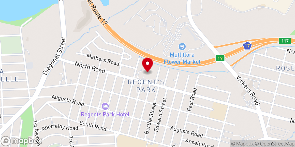 Map showing location of OAC Regents Park