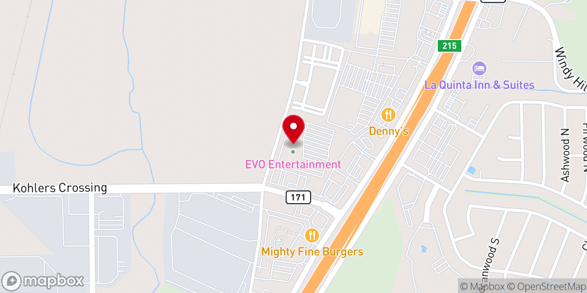 Map showing location of EVO Entertainment + EVX + IMAX® - Kyle