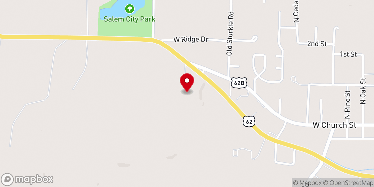 Map showing location of Salem Praise and Worship Fellowship
