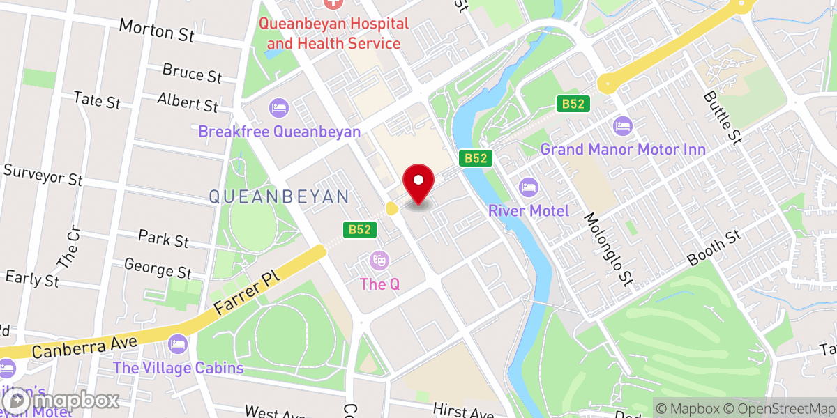 Map showing location of C3 Church Queanbeyan