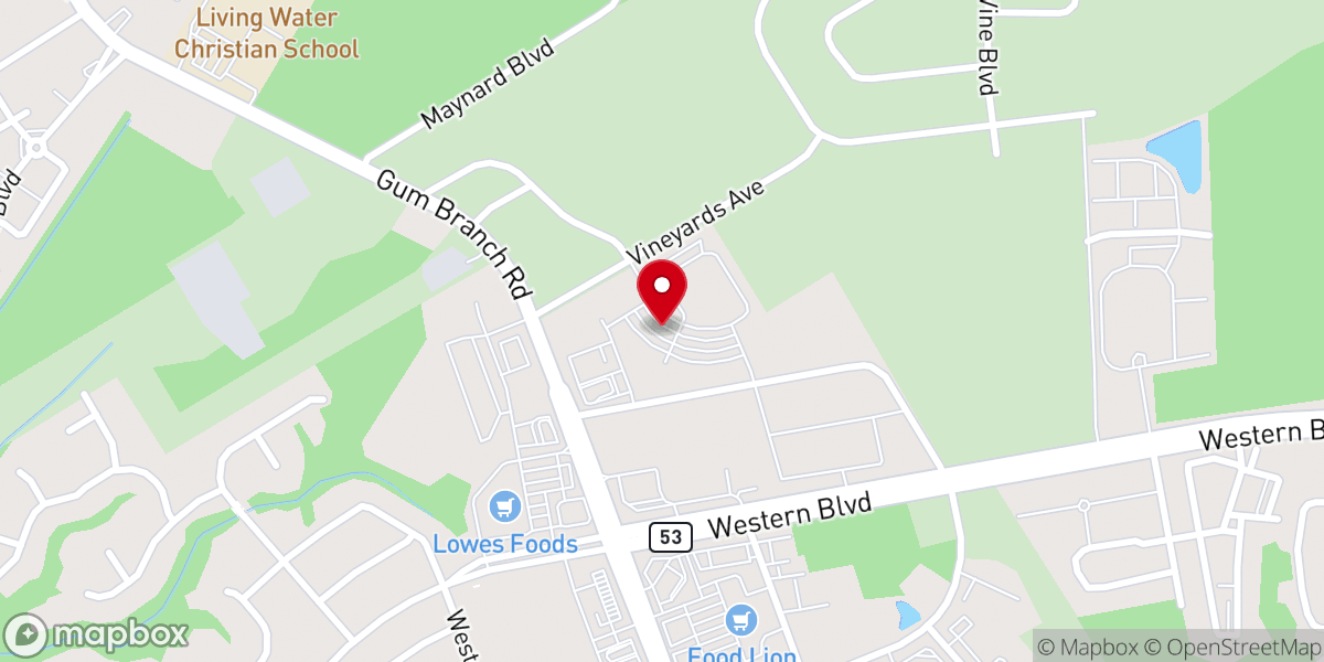 Map showing location of River of Life Church
