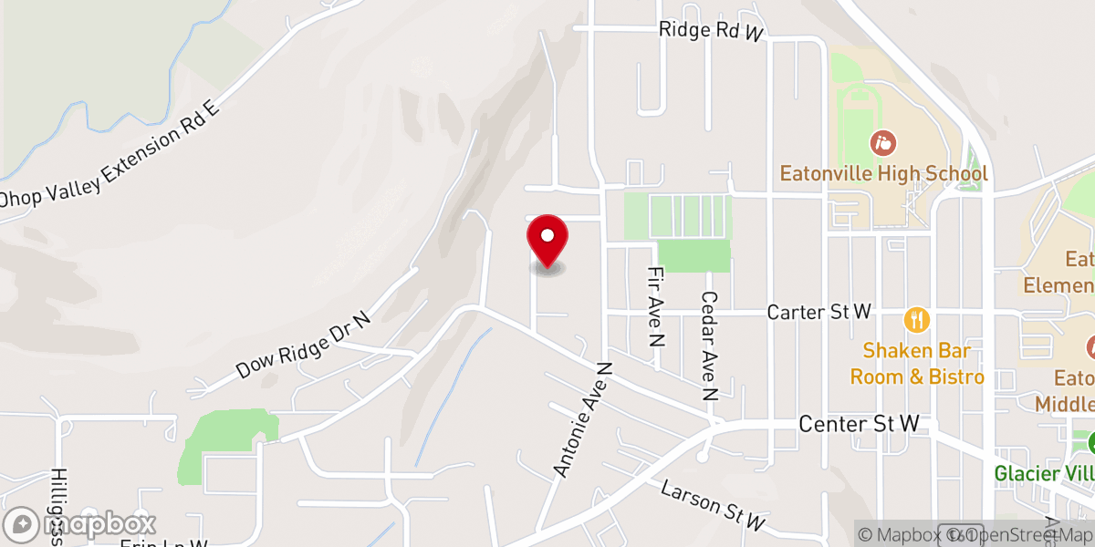 Map showing location of Eatonville Christian Fellowshp