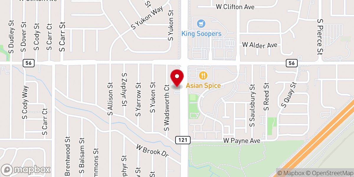 Map showing location of Chatfield Christian Fellowship