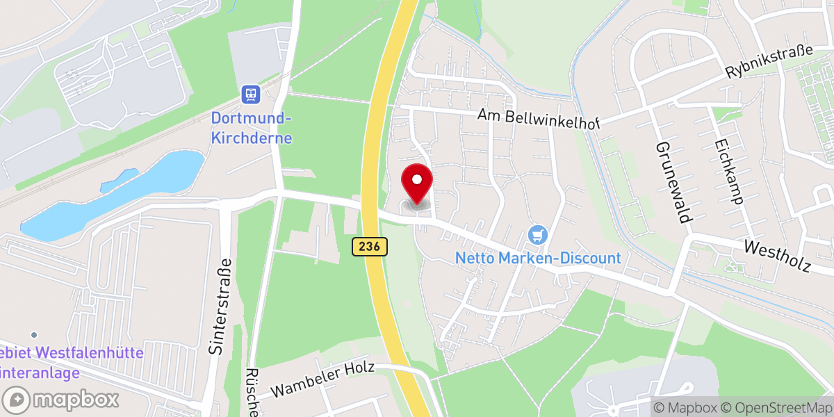 Map showing location of Auferstehungskirche - Ev. Kirchengemeinde Scharnhorst