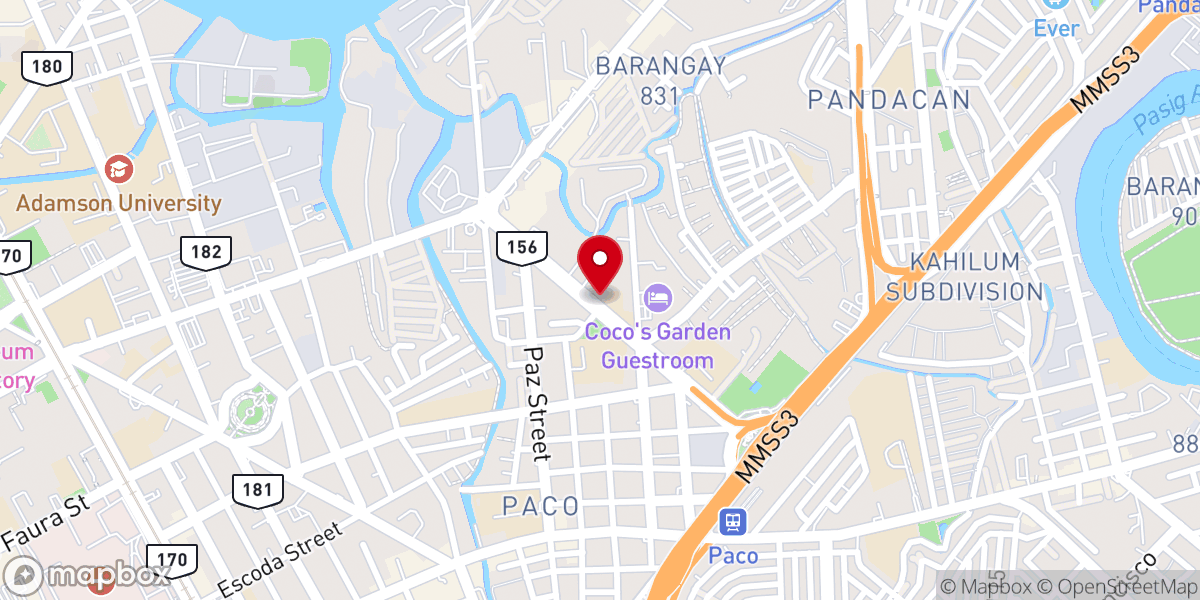 Map showing location of St. Peter the Apostle Parish Church - Paco, Manila City (Archdiocese of Manila)