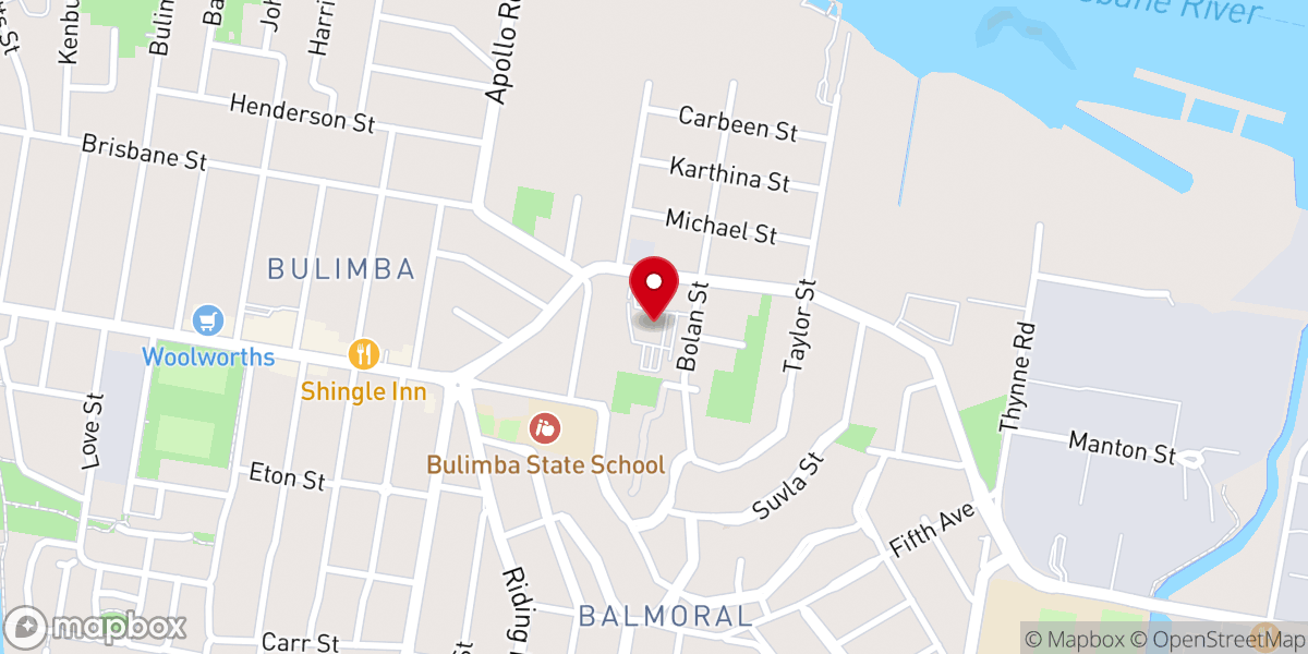 Map showing location of River Church Brisbane International