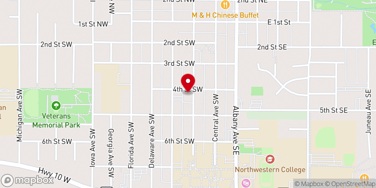 Map showing location of First Christian Reformed Church