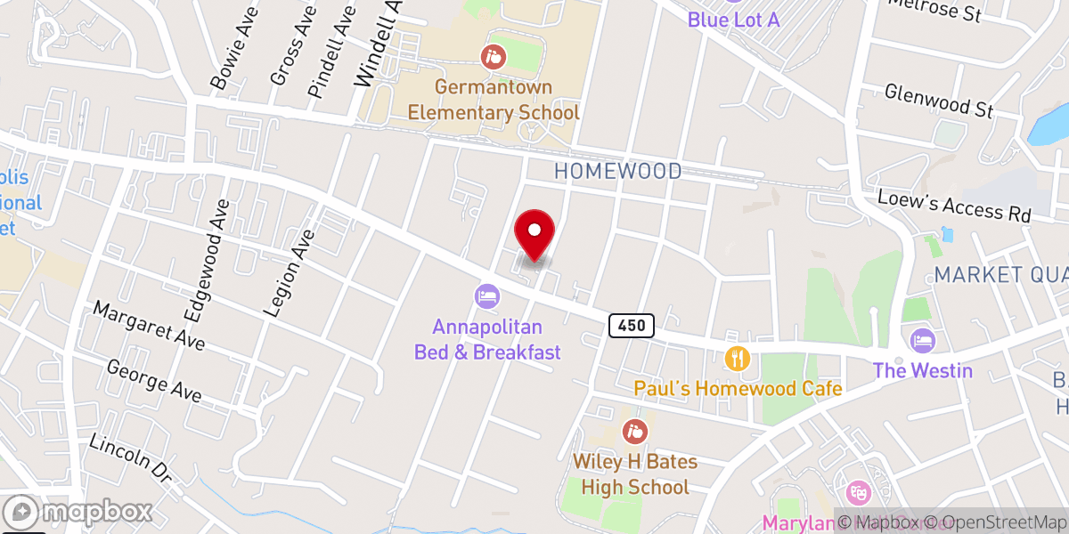 Map showing location of Trinity United Methodist Church