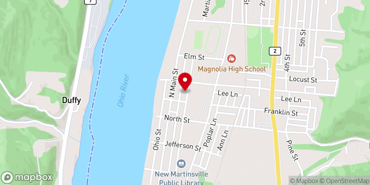 Map showing location of wvupci