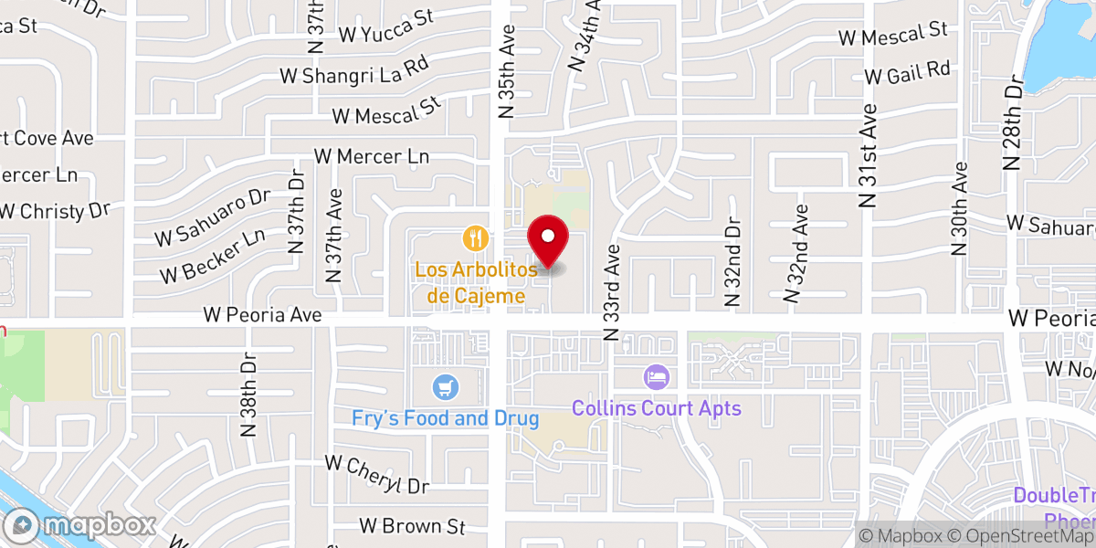 Map showing location of Trinity Bible Church