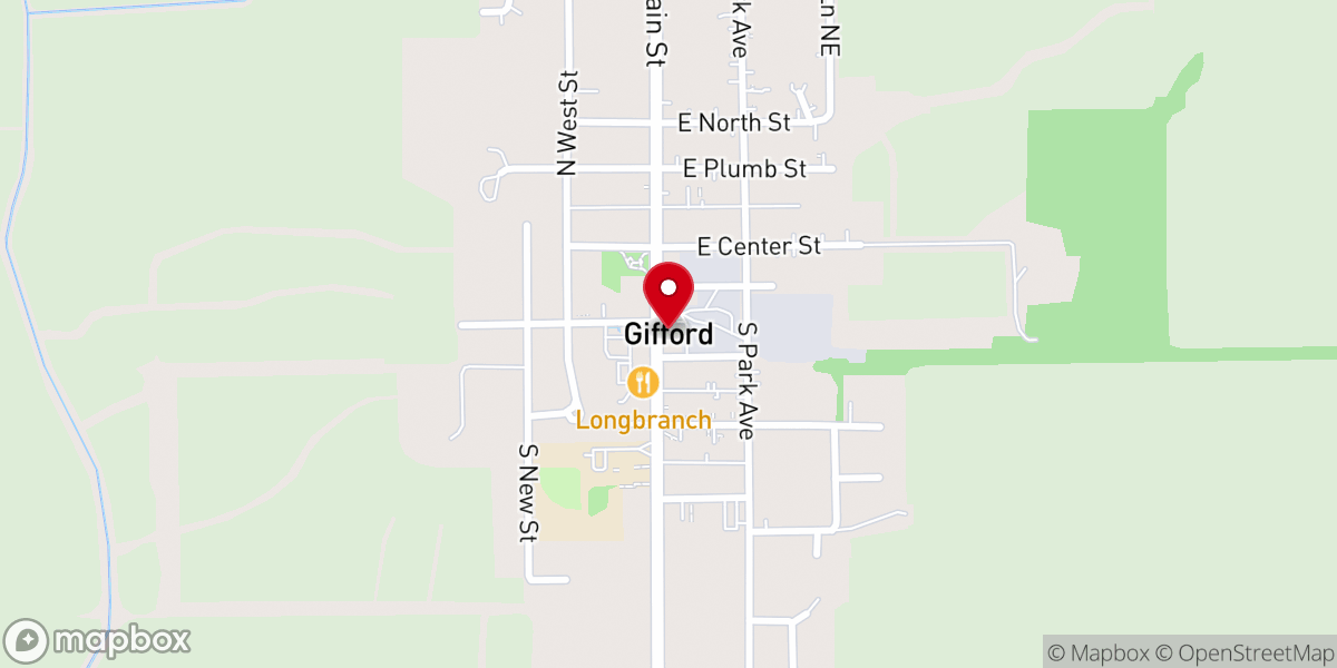 Map showing location of Gifford