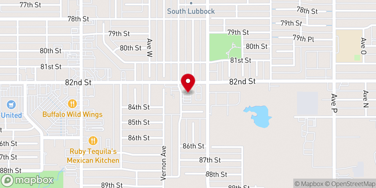 Map showing location of 82nd and Ave V Church of Christ