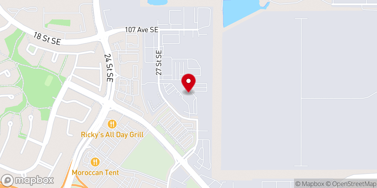 Map showing location of Calgary Life Church