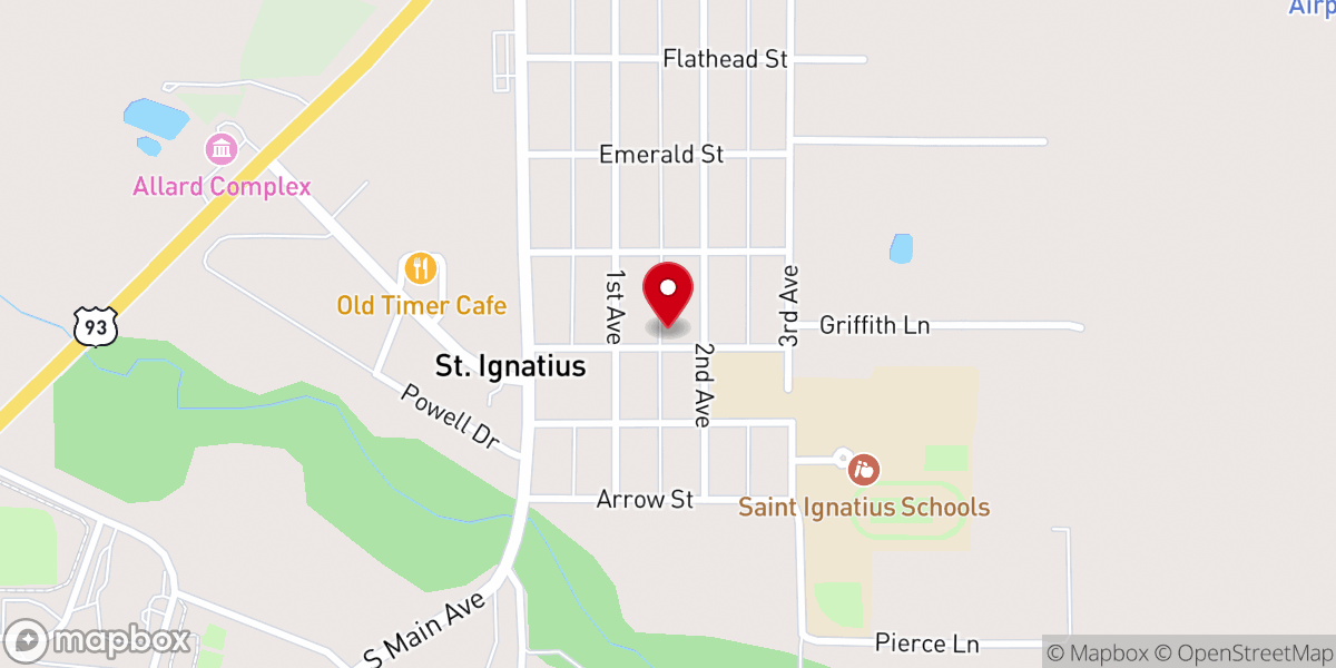 Map showing location of Pinehaven Christian Ranch