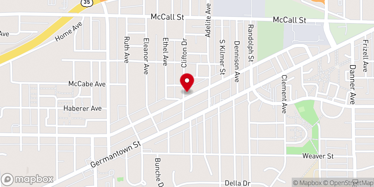 Map showing location of Greater Love Christian Church
