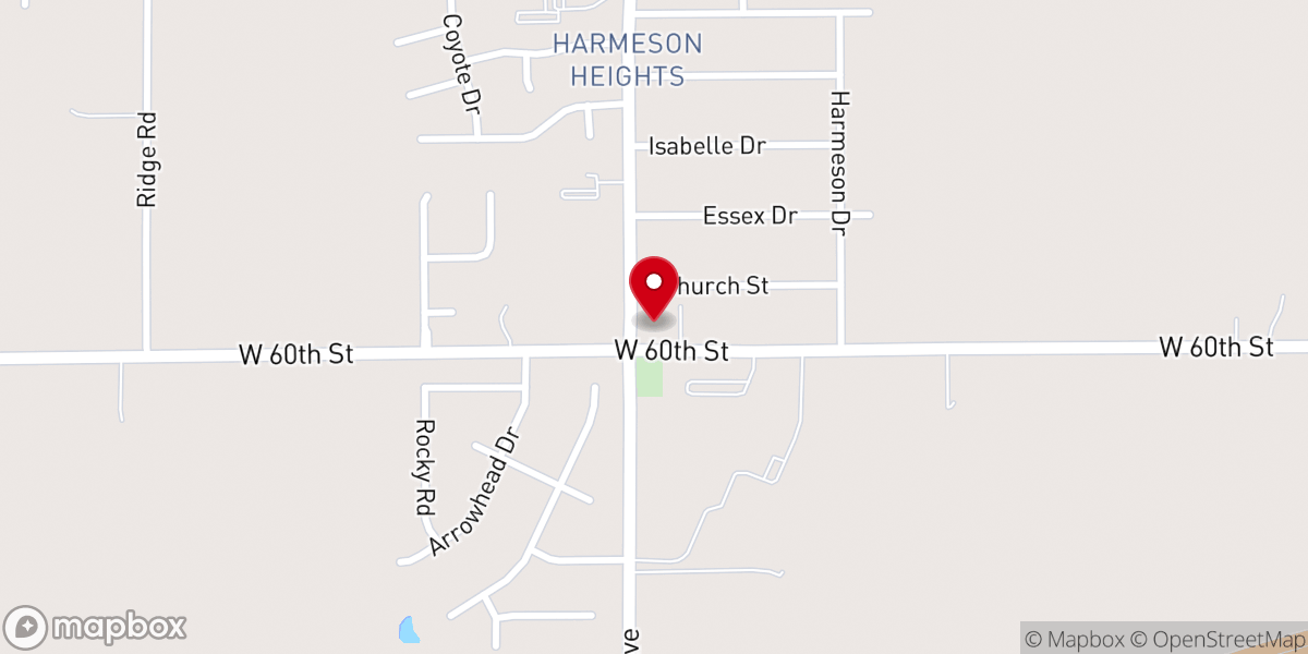 Map showing location of Whetstone Christian Church