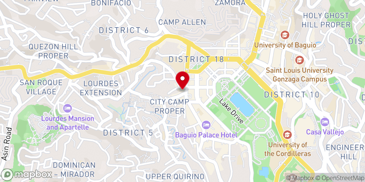 Map showing location of Covenant City Church - Baguio