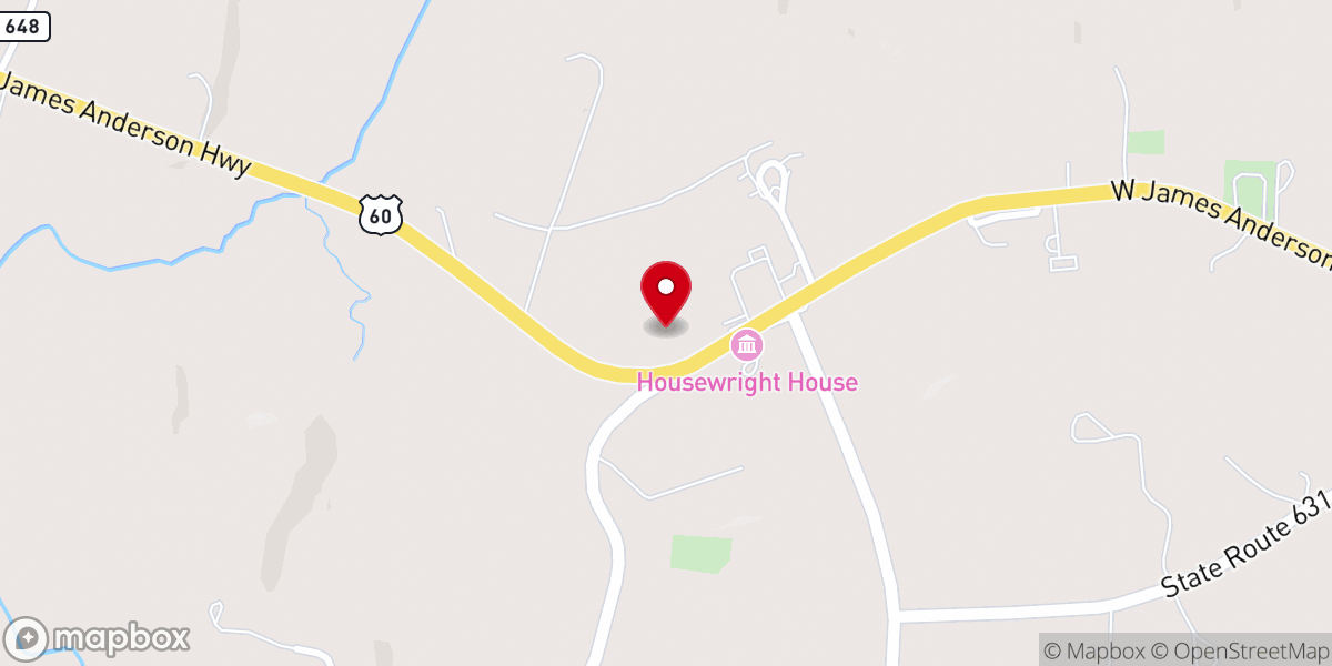 Map showing location of Maysville Presbyterian Church