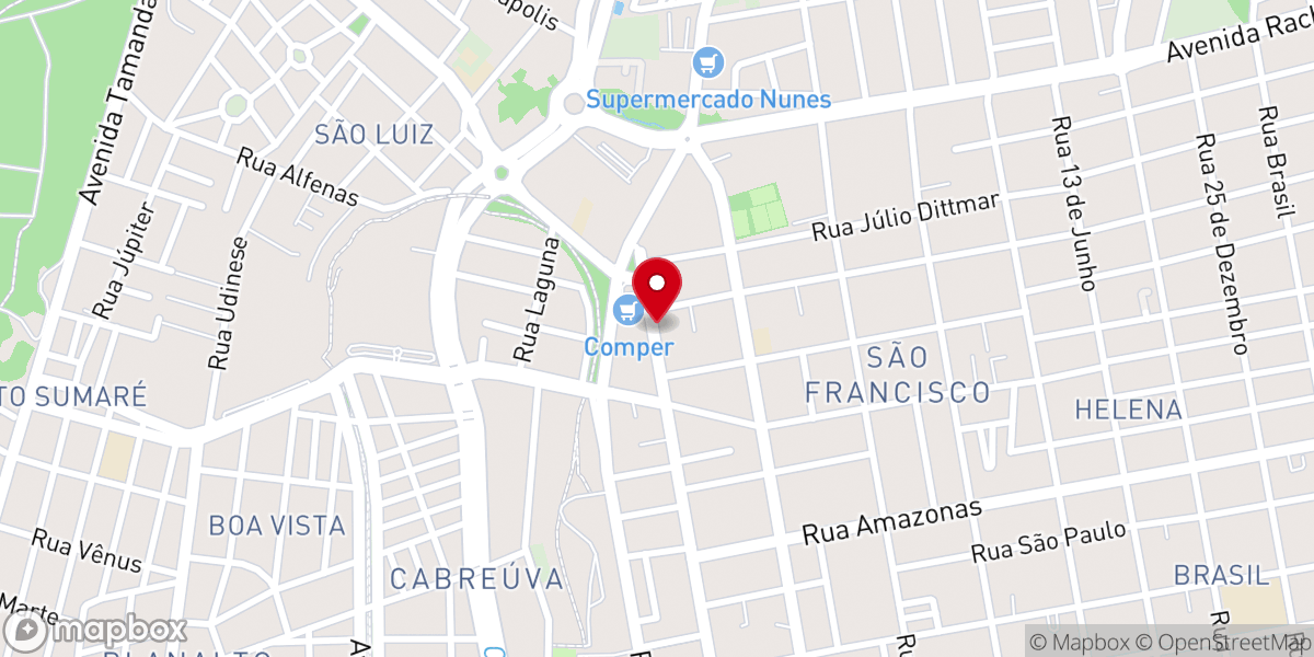 Map showing location of Igreja Batista Memorial Espaço Alternativo