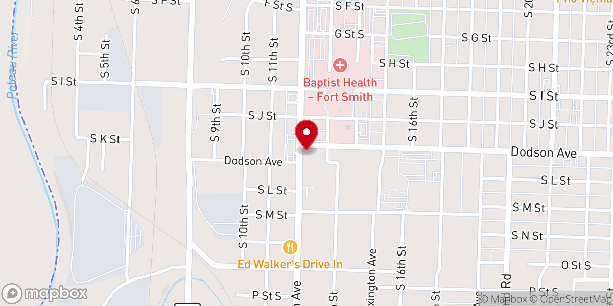 Map showing location of Evangel Temple Assembly of God- Building 1