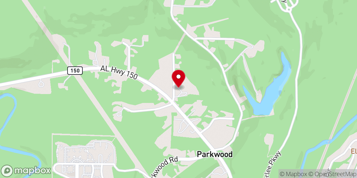 Map showing location of Parkwood Church of God