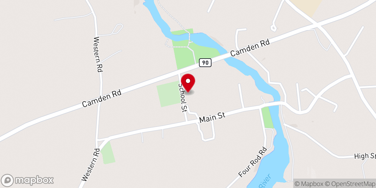 Map showing location of Bread For The Journey Warren Food Pantry