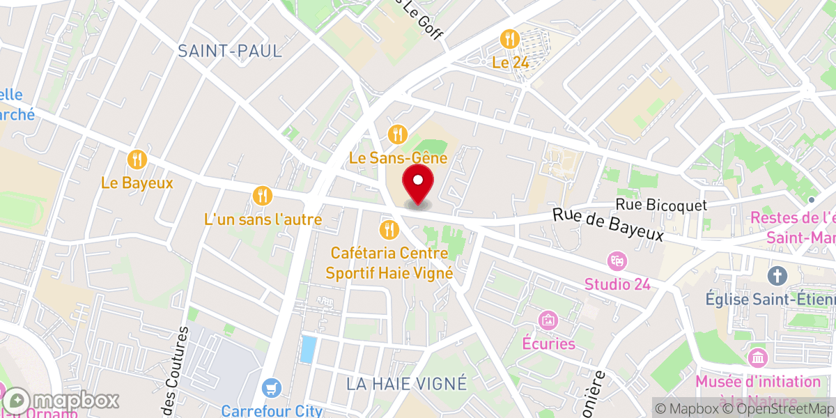 Map showing location of Communauté des Ursulines