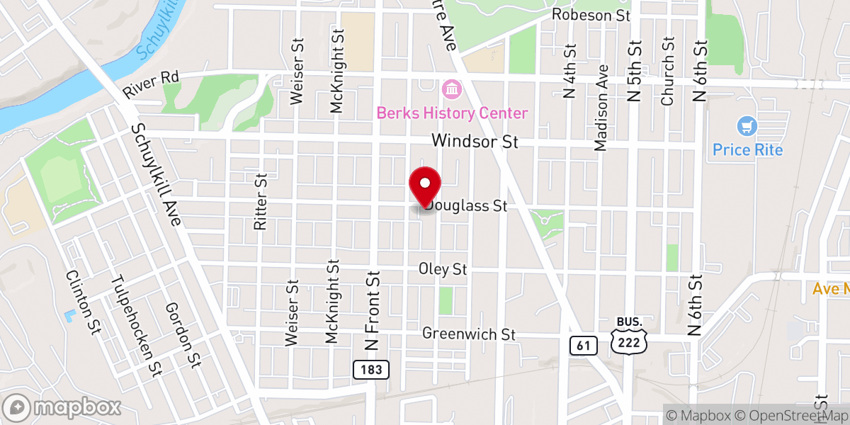 Map showing location of Iglesia Bautista Betania / Bethany Church