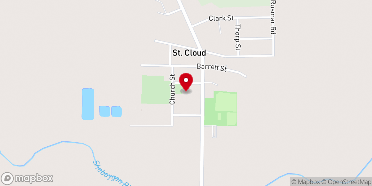Map showing location of Saint Cloud Church