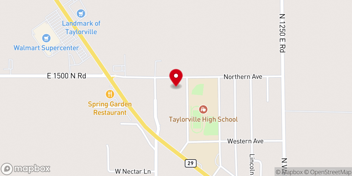 Map showing location of Grace Baptist Church
