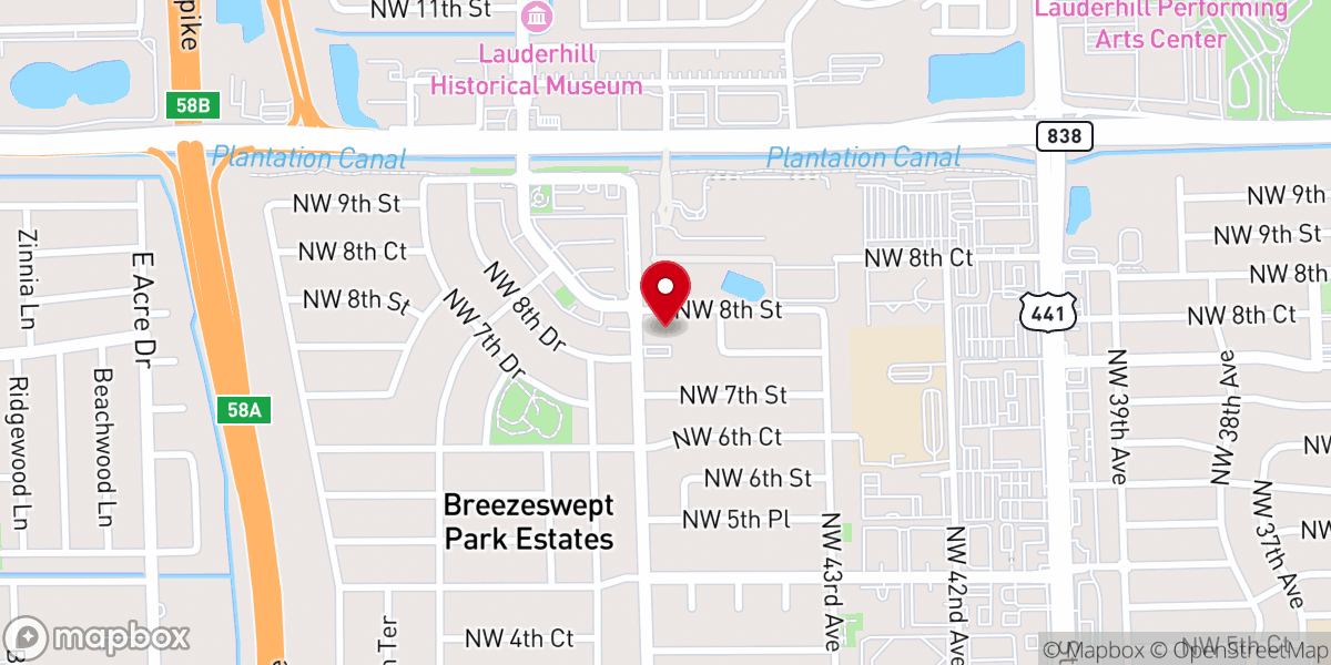 Map showing location of Apostolic Christian Church