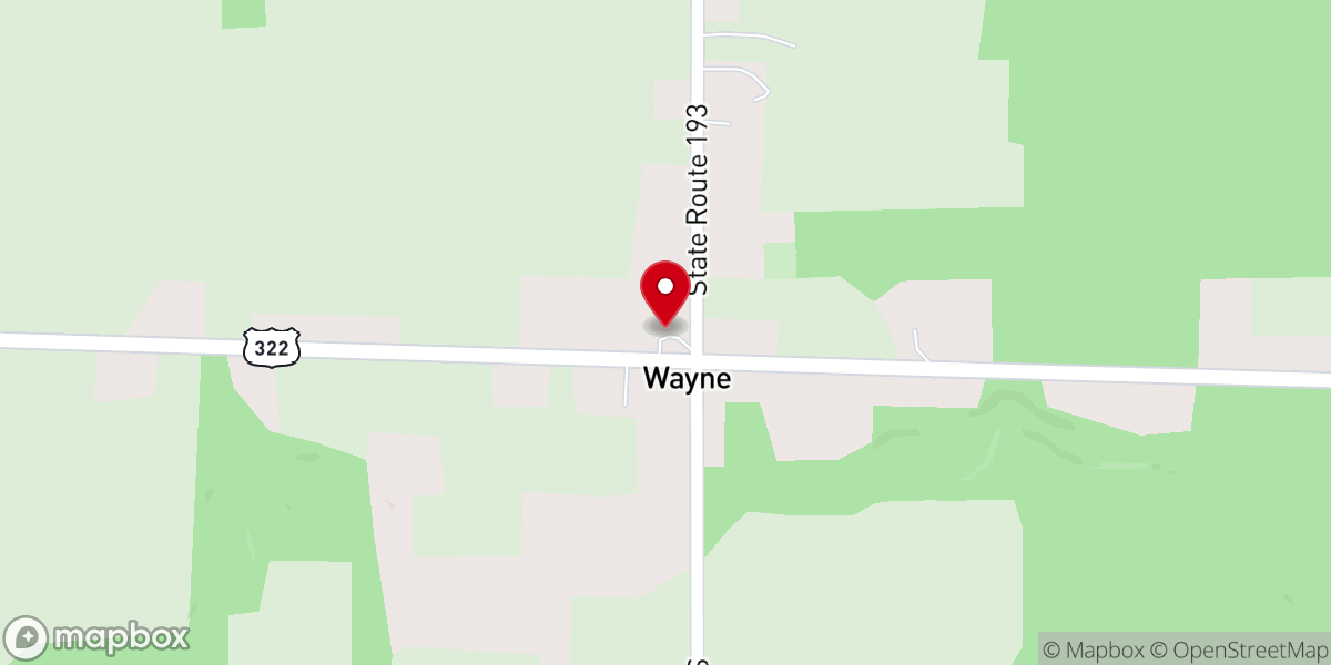 Map showing location of First Congregational Church