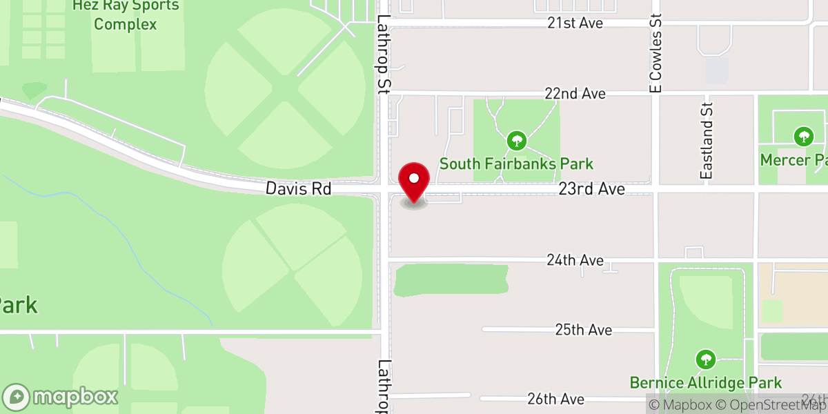 Map showing location of Corinthian Baptist Church