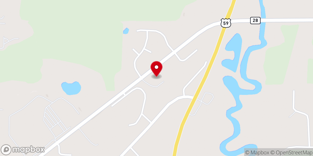Map showing location of Morris Assembly of God Church