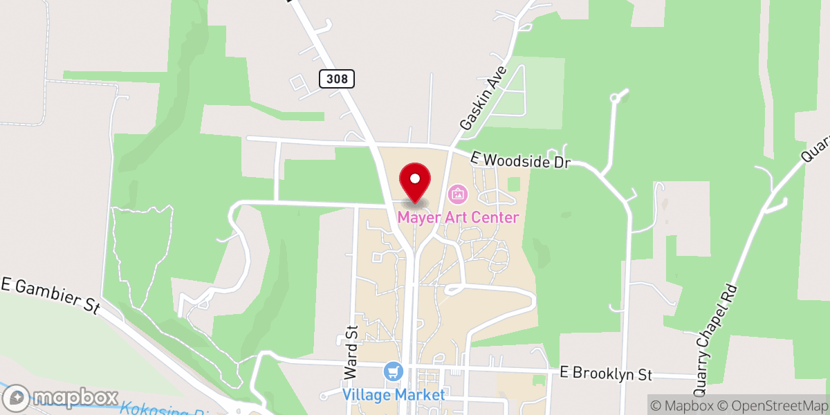 Map showing location of Bexley Hall