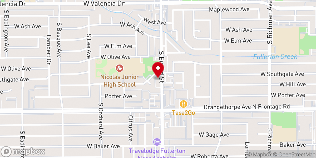 Map showing location of Eden Reformed Presbyterian Church