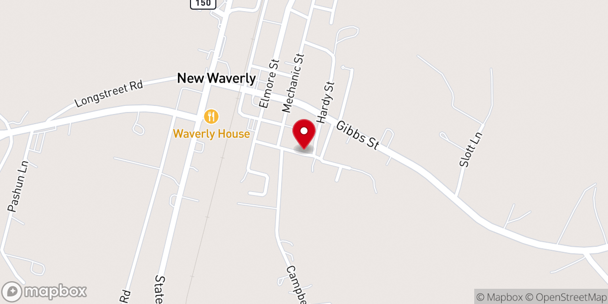 Map showing location of First Baptist Annex
