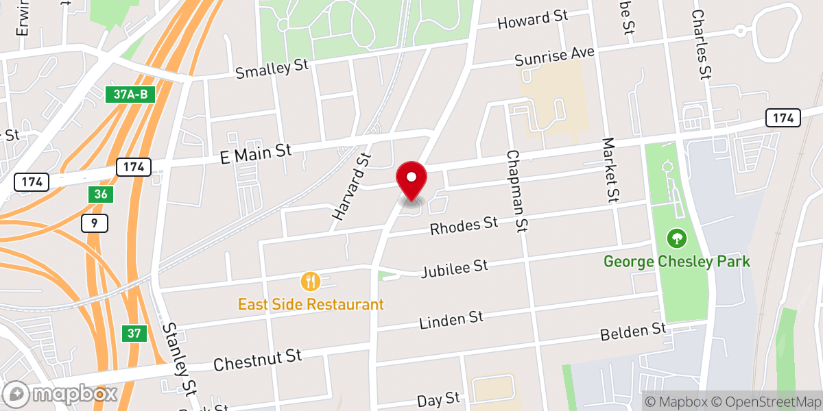 Map showing location of Revive Church