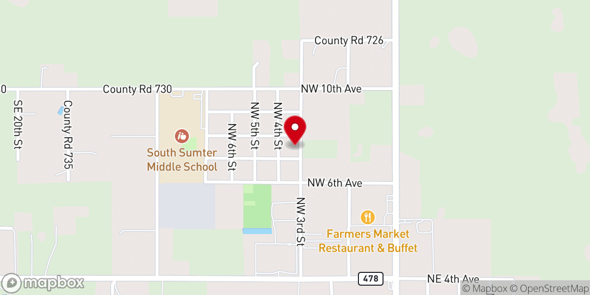 Map showing location of Church of God By Faith