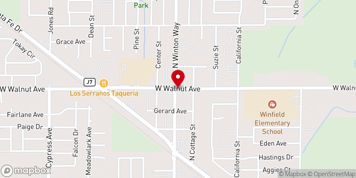 Map showing location of Winton