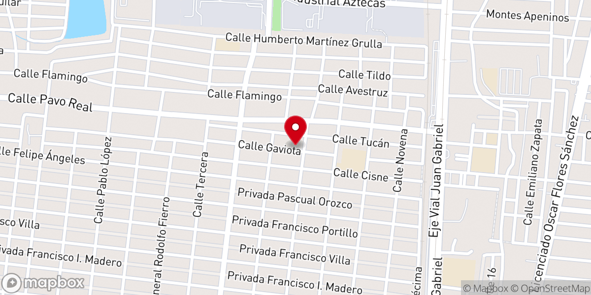 Map showing location of Templo Sermón del Monte A.D.