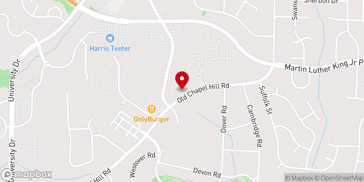 Map showing location of Markham Chapel Baptist Church