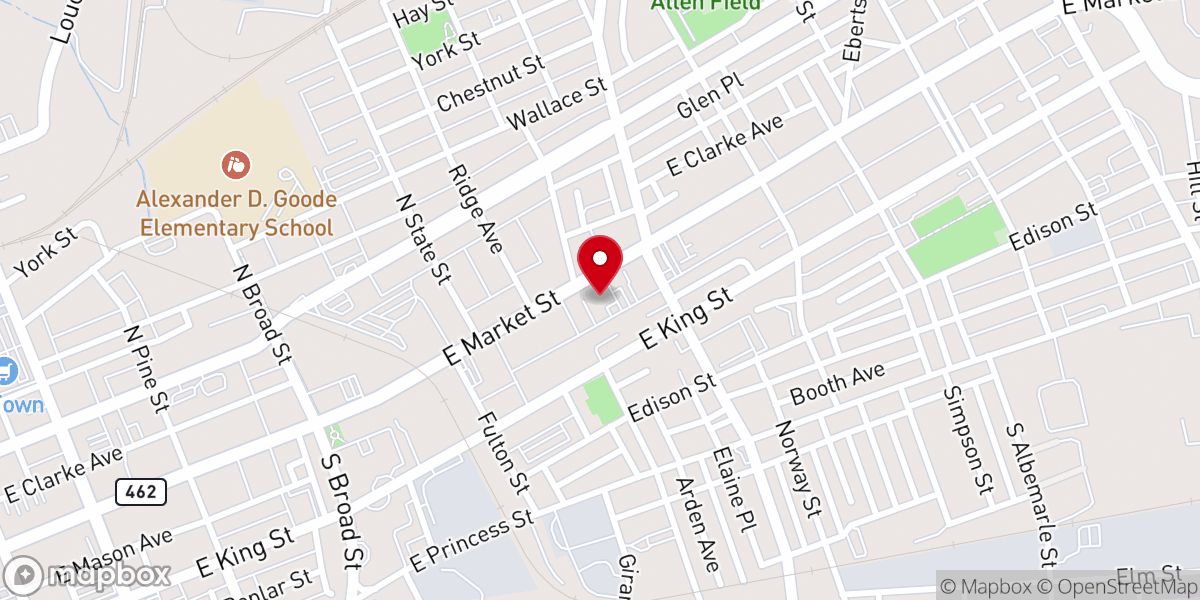 Map showing location of Union Lutheran Church - East Campus