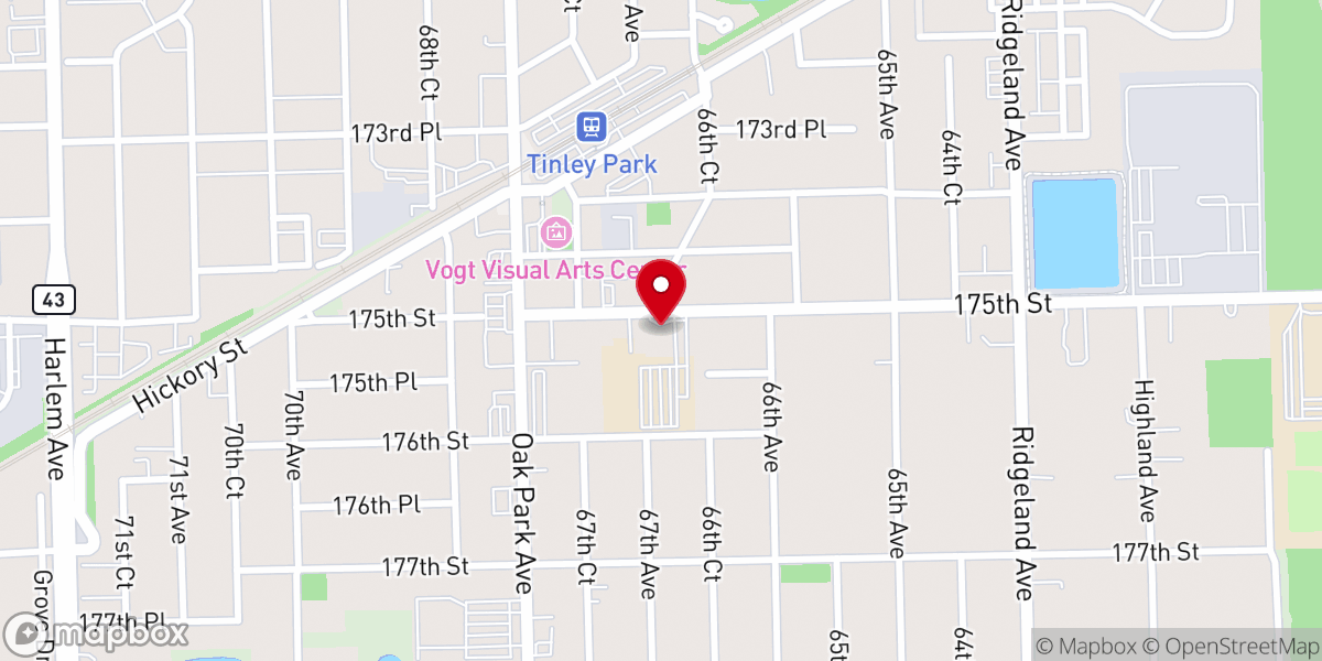 Map showing location of St George Catholic Church